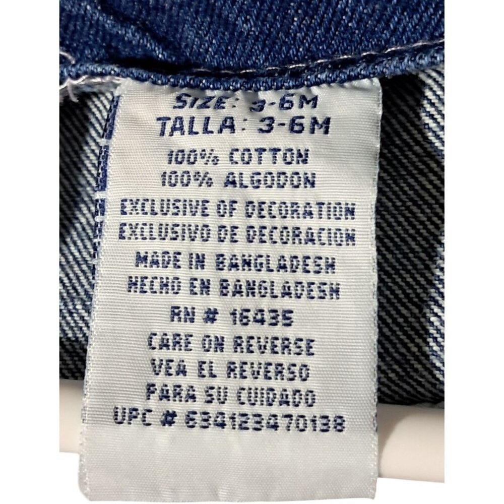 Baby Grand Infant Girls Embroidered Denim Overalls 3-6M - Picture 3 of 11